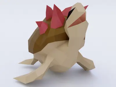 Fantasy turtle 3d model  Low-poly 3D model