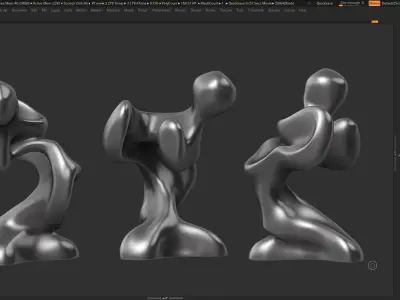 Modern Abstract Dcorative sculpture 3d print model 129 3D print model