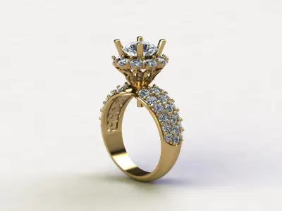 Women ring popular in Asia with 3dm cad file R103 3D model