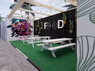 OUTDOOR BAR RESTAURANT 3D model
