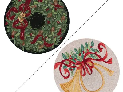 Round Rug Set117 3D model