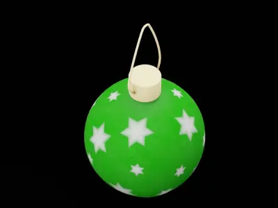Green Christmas Ball Low-poly 3D model