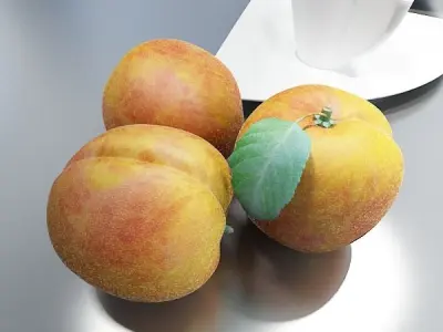 Photorealistic Peach High Resolution 3D model