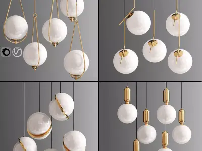 Modern Ceiling Light Suspension 3D model