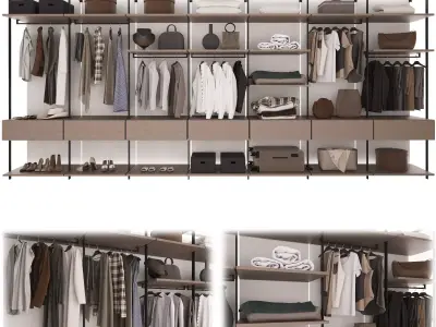 Wardrobe with filling 3D model