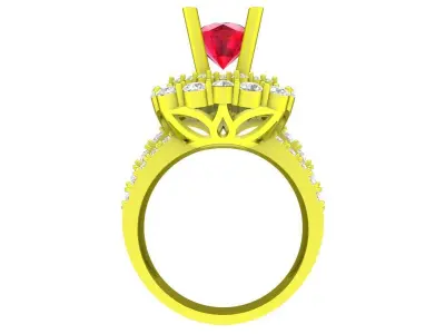 A6519 Fashion Diamond Women Ring 3D print model