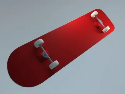 Skateboard rigged Free low-poly 3D model