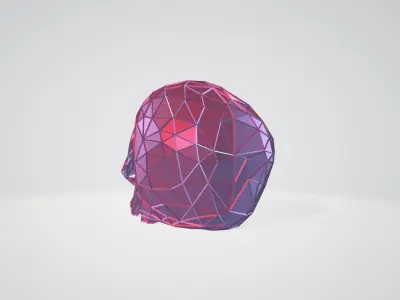 Skull WIREFRAME VORONOI WIREMESH MESH 3D print model