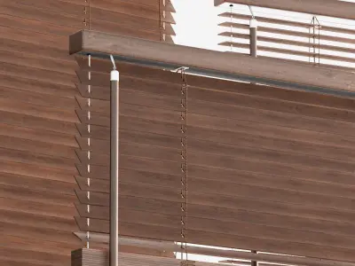Wooden Blinds Set 01 3D model