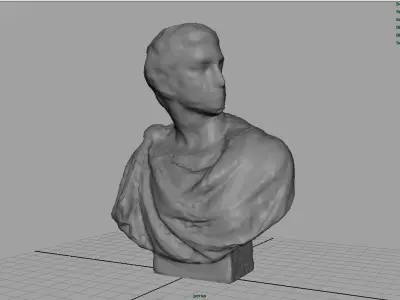 ROMAN BUST 2 Low-poly 3D model