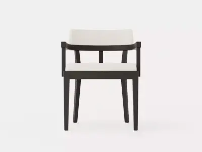 North dining chair black ash Low-poly 3D model