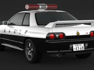 Nissan Skyline R32 Police 3D model