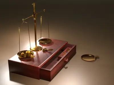 Scale balance Vintage 3D model