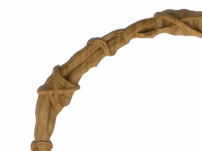 Carved picture frame STL 3D model