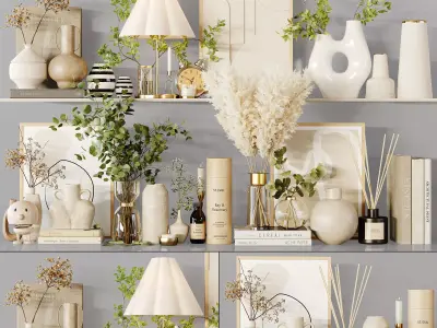 Decorative Set 230 Low-poly 3D model