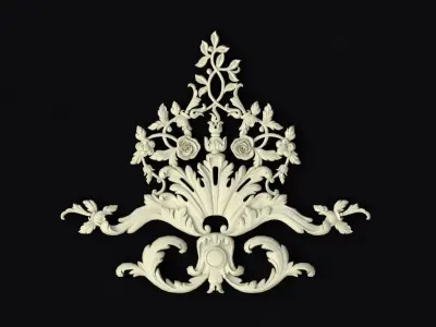 Central decor ornament for furniture 3D model 377