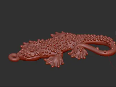 golden lizard 3D model