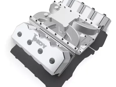 Hemi INDY single carb intake N valve covers 3D print model