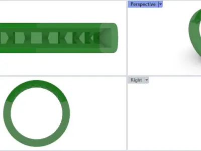 Princess cut Mens wedding band size 8 and half USA wedding band 3D print model