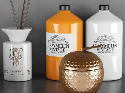 Bathroom set V001 3D model