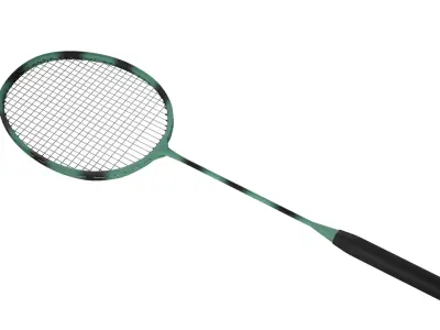 Badminton Racket Low-poly 3D model