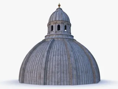 Roof gazebo 0002 Low-poly 3D model