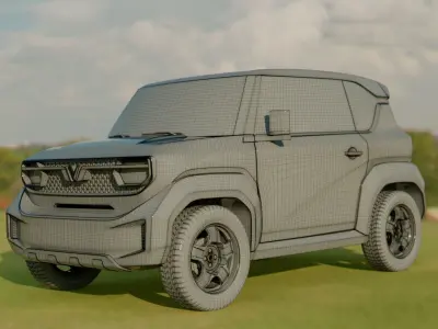 VinFast VF3 2025 3D Model Latest Official Version Low-poly 3D model