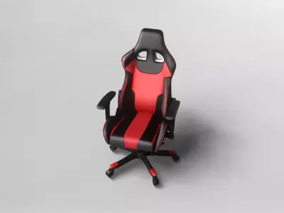 Ergonomic Racing Style Gaming Chair 3D Model 3D model