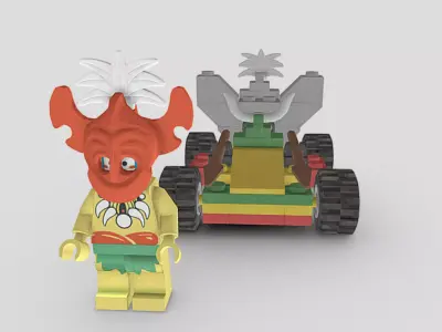 King Kahuka from Lego Racers 1999 game Free low-poly 3D model