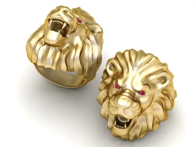 LION ANIMAL PENDANT 3D PRINTABLE MODEL  3D print model