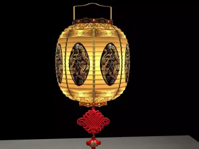 Chinese red lantern  3D model 29