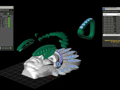 Native American Indian man pendant model Z30 3D print model