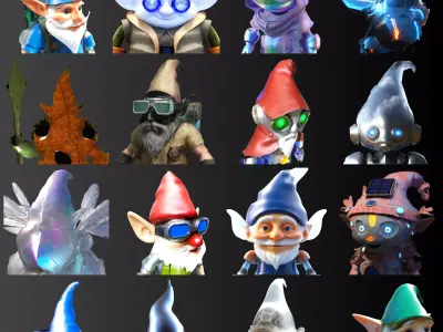 Gnome Squad - Cosmic and Cyber Adventures 3D print model