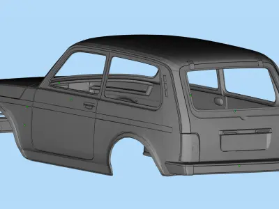 Printable Body Lada Niva 3D print Russian SUVs Scale 110 3D print model