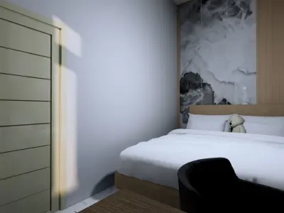 Luxury Modern Minimalis Furniture Design Bed Room House Interior 3D model