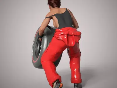 SEXY GIRL F1 PIT STOP 2 3D print model