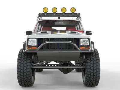 Jeep Cherokee XJ 1998 Sport Road Version 4x4  3D model