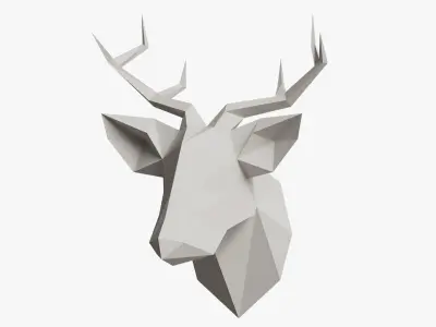 SMOLL DEER PAPER HEAD 3D model