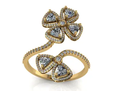 Floral Elegance Ring  3D print model