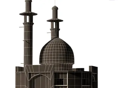 a historic mosque Low-poly 3D model