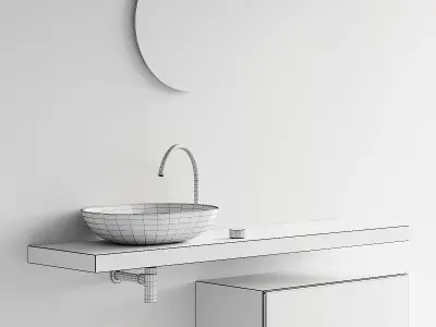 Falper Viaveneto Vanity Unit Set 3 3D model