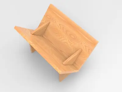 Akro Bookcase Low-poly 3D model