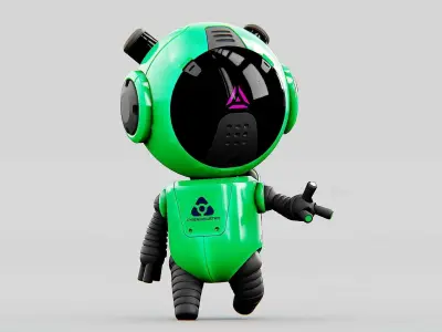 TOON BOT ECHO Rigged for Unreal Engine - Unity - MIXAMO 3D model