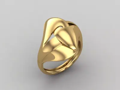 Women Ring Plain Ring Ready STL 3DM Models Womens Rings 3D print model 45