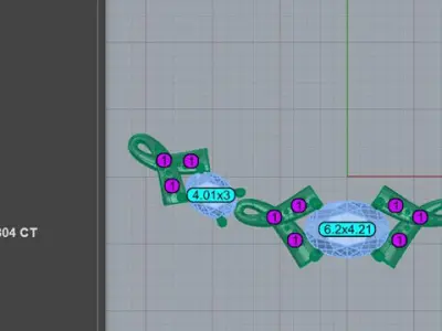 Ultimate Graduated Gemstone Geometric Necklace 3D print model