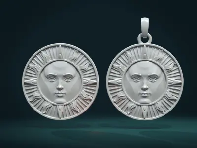 Sun Pendant 3D print model