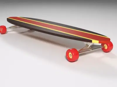 Skateboard Generic Low-poly 3D model