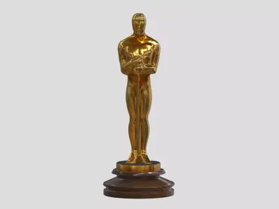 Oscar Award Low Poly Gold Low-poly 3D model
