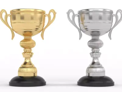 Cups Trophy 3D model 10