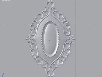 Classic decor ornament v-3D model 55 3D model